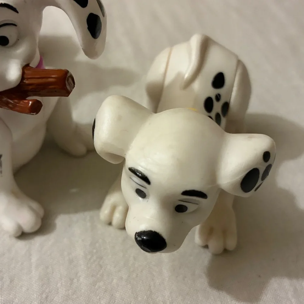 Disney 101‎ Dalmatians Puppy Toy Figures Set of 4 Articulated Spotted Dogs VTG